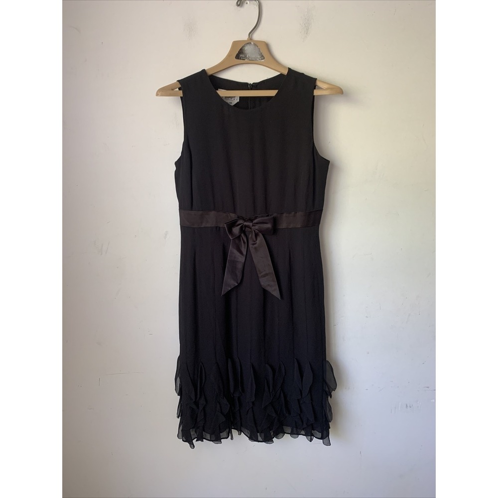 Talbots‎ Women Dress 4 SILK Dark Coquette Feminine Valentines Day Cocktail Black